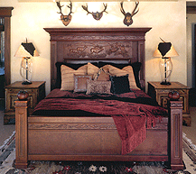 King Bed with Elk detail