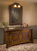 Console with Oak Leaf Mirror