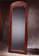 Art Deco Full Length Mirror in Leather