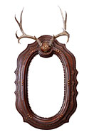 Austrian Hunting Lodge Oval with Deer Horns